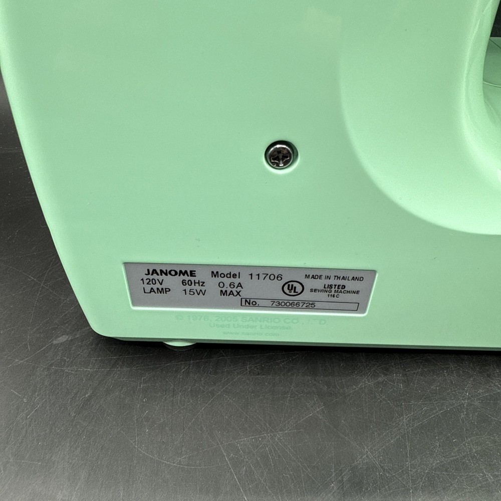 Janome Hello Kitty Sewing Machine Model 11706 Missing Pedal And Power Cord