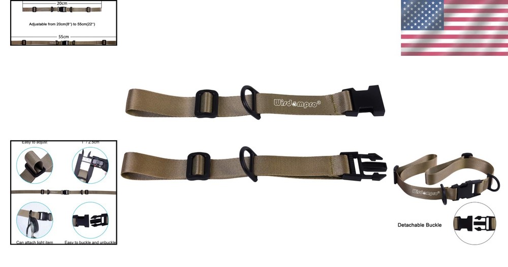 Durable Khaki Backpack Sternum Strap with Quick Release for Hiking - One Size