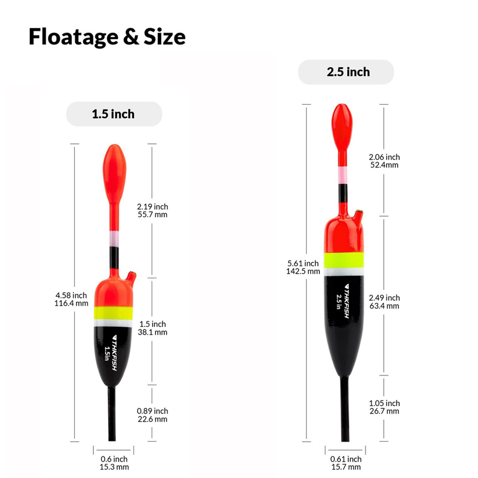 5pcs Fishing Floats and Bobbers Wood Slip Bobbers for Fishing Balsa Floats 5-15G