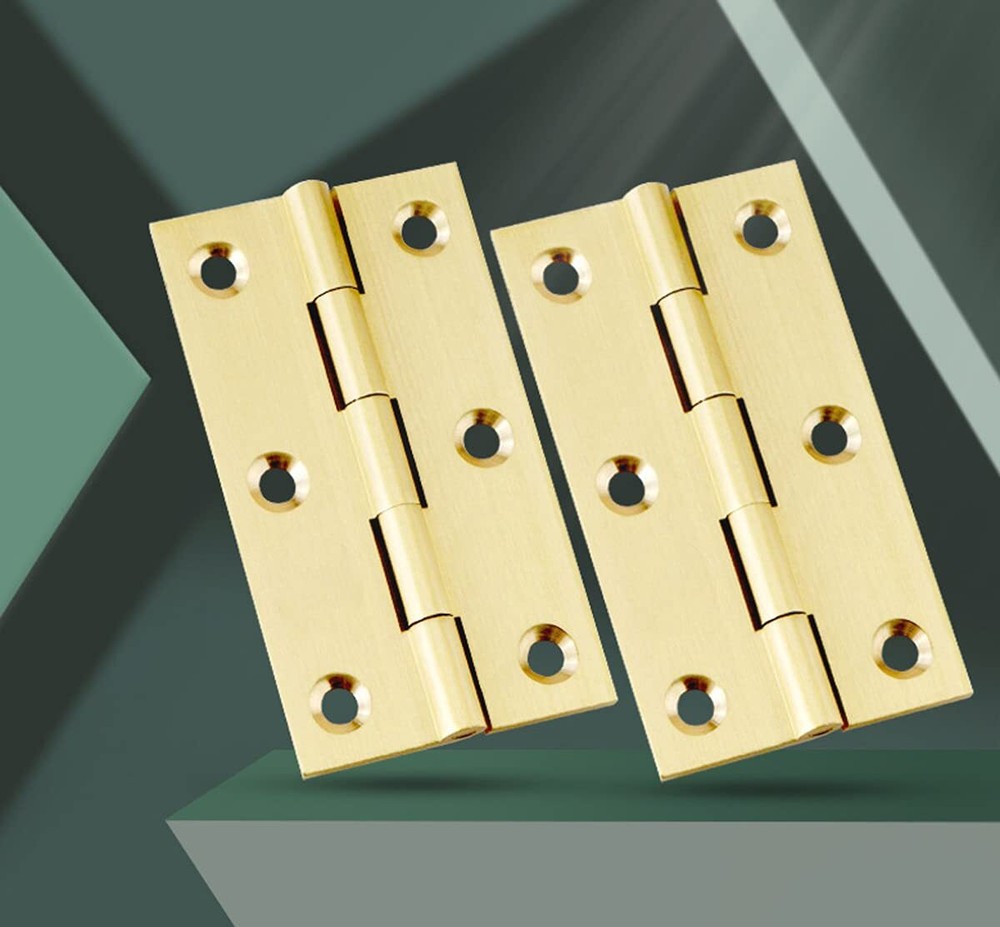 8 Pcs Solid Brass Hinges Small Cabinet Hinge With Screwssuitable For Jewelry