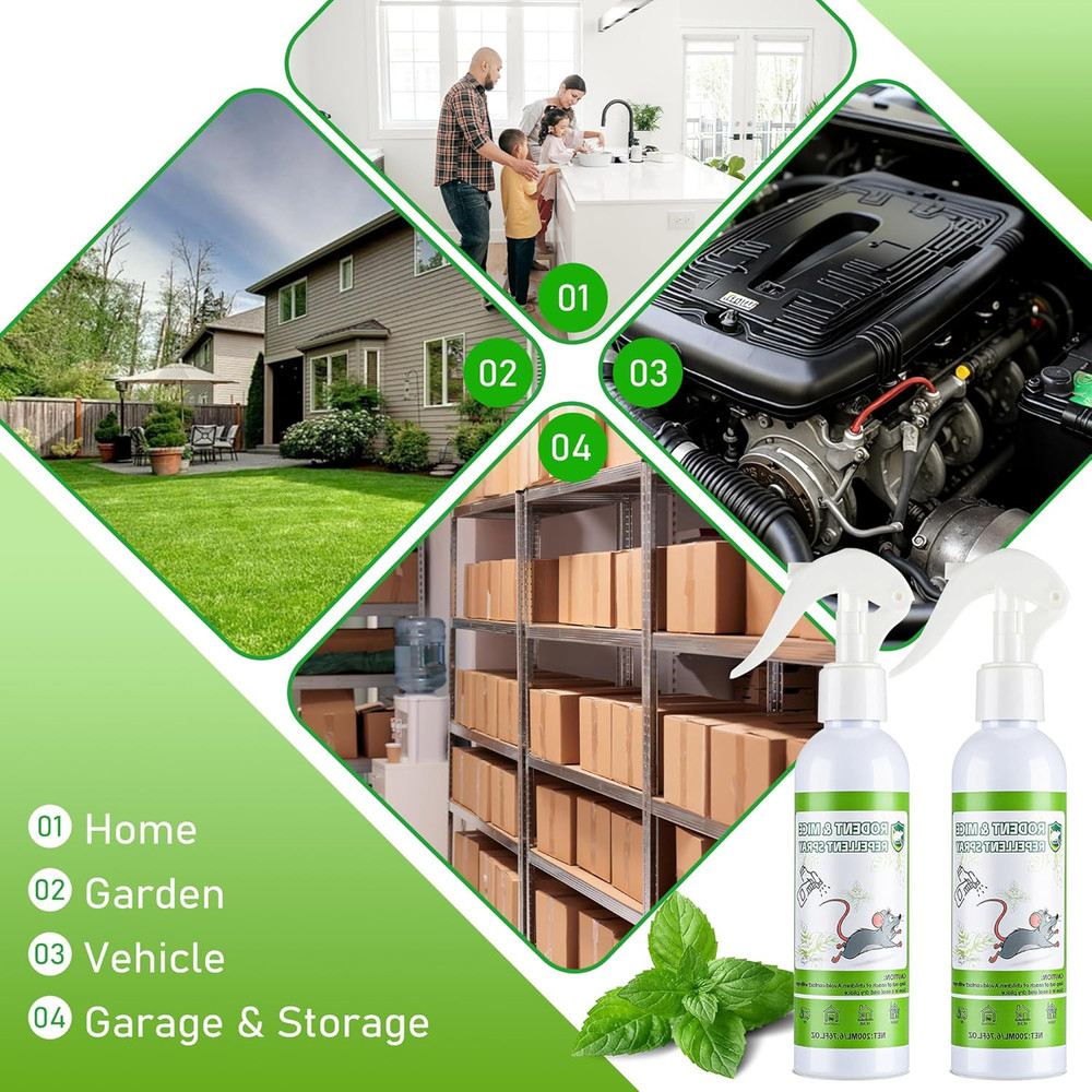 2 Pack Peppermint Oil Spray for Skunk Repellent for Yard