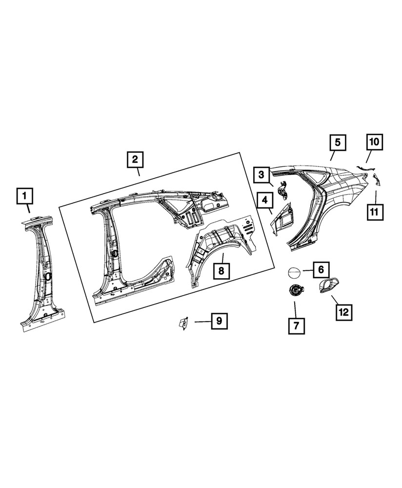 Genuine Mopar Drip Trough Right 68104224AA