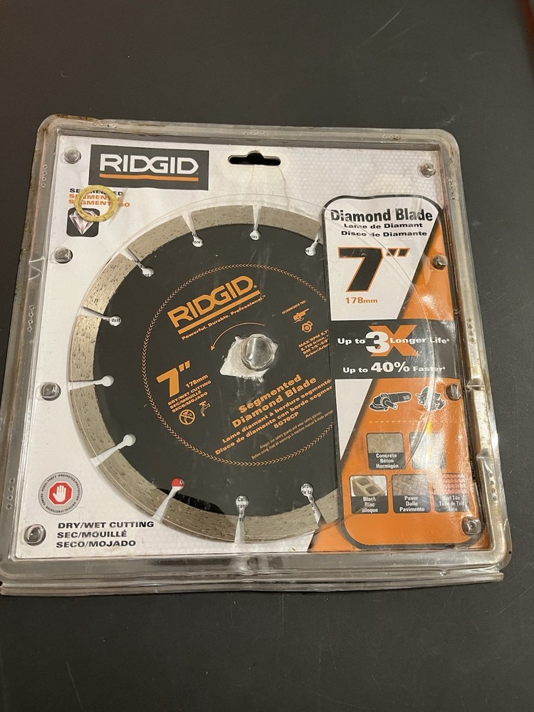 Ridgid SG70CP 7" Segmented Circular Diamond Blade for Concrete Masonry Grinder