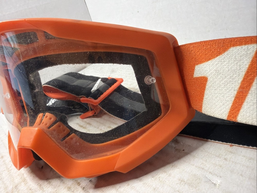 Strata Goggles With Clear Lens And Orange Frame
