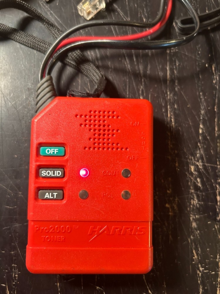 Harris Pro2000 Tone Generator & Probe Set with Case Cable Tracer Tester