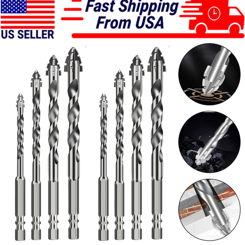 Eccentric Drill Bit Set Four-Flute Sawtooth Eccentric Drill Bit High Hardness