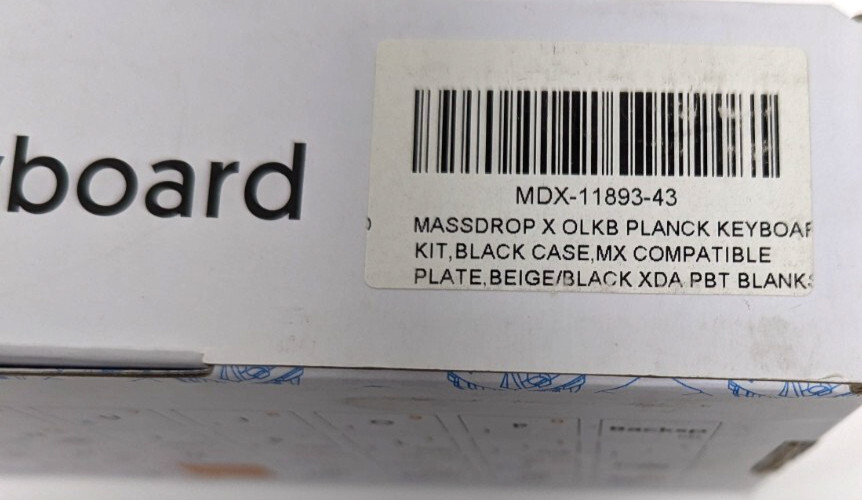 MASSDROP X OLKB-48PLANCK MECHANICAL KEYBOARD KIT, BLACK CASE, MX COMPATIBLE PLAT