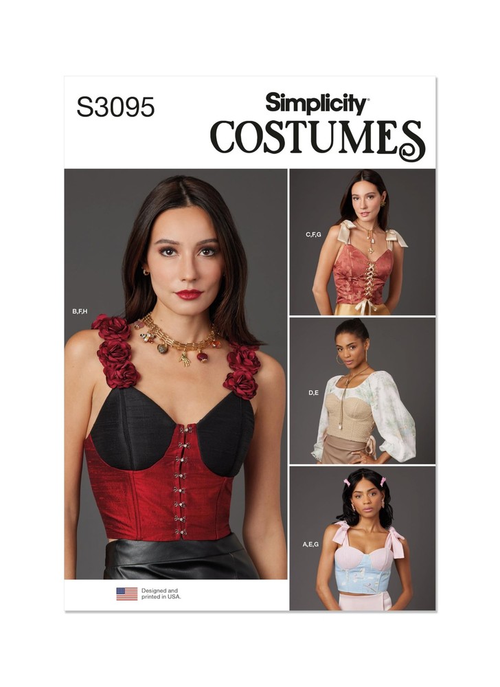 SS3095K5 Design Your Own Corset Sewing Pattern Packet, Design Code S3095, Siz...