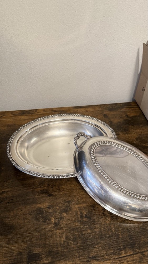 Vintage Silver Plated Serving Dish with Lid