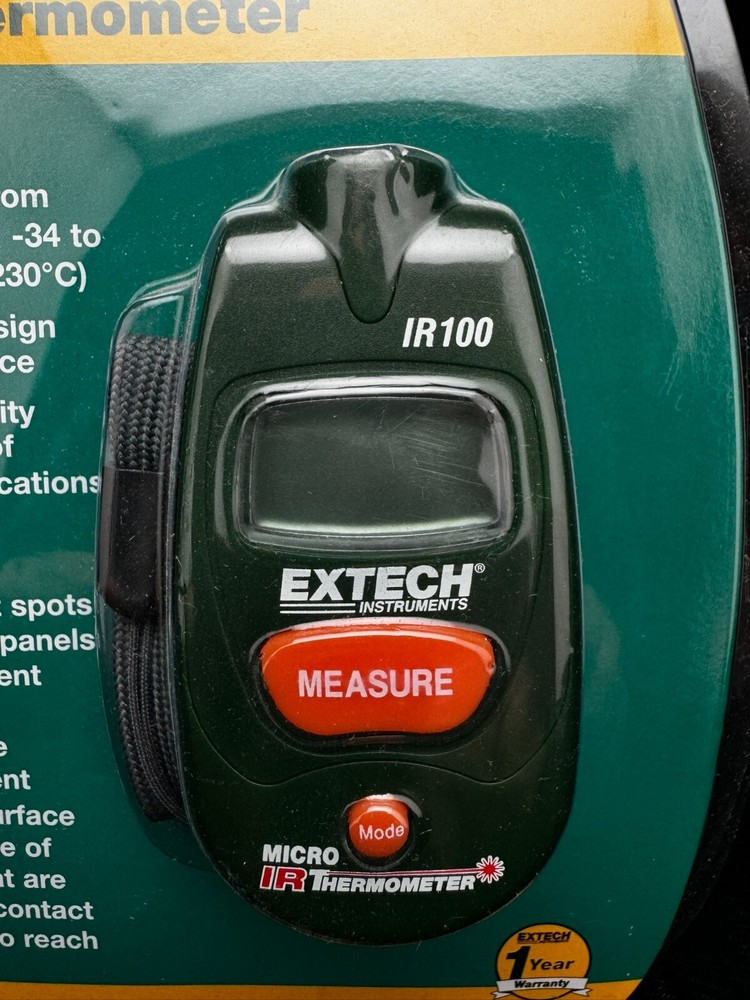 Extech IR100 Mini IR Thermometer, Measures Temperature