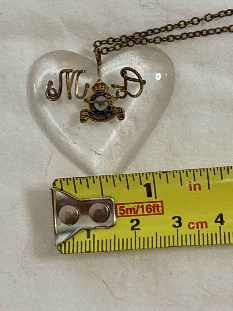 RCAF Sweetheart Lucite Necklace