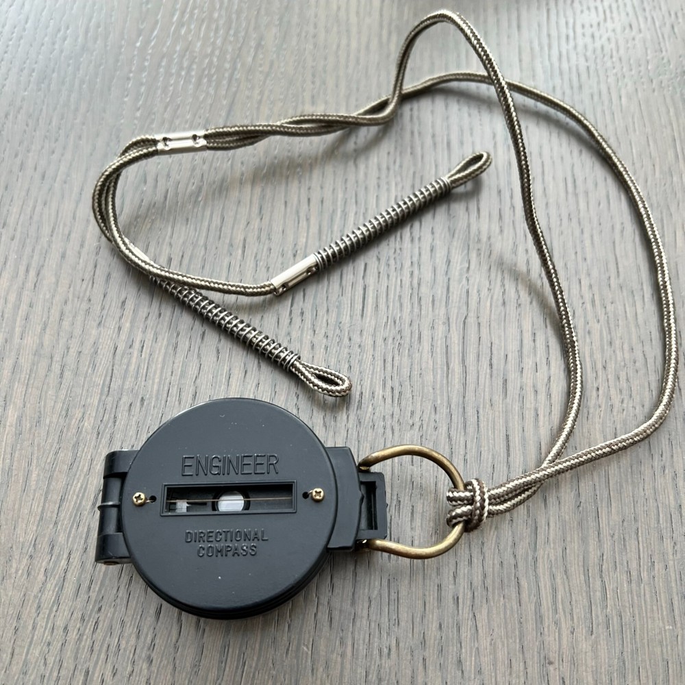 Vintage Black Japan Engineer Directional Lensatic Compass