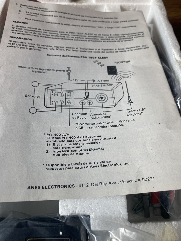 ANES Pro Tect Alert Paging Alarm System NEW OPEN BOX