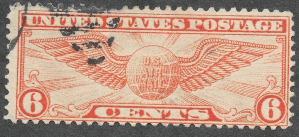 US. C19. 6c. Winged Globe. Used. 1934.