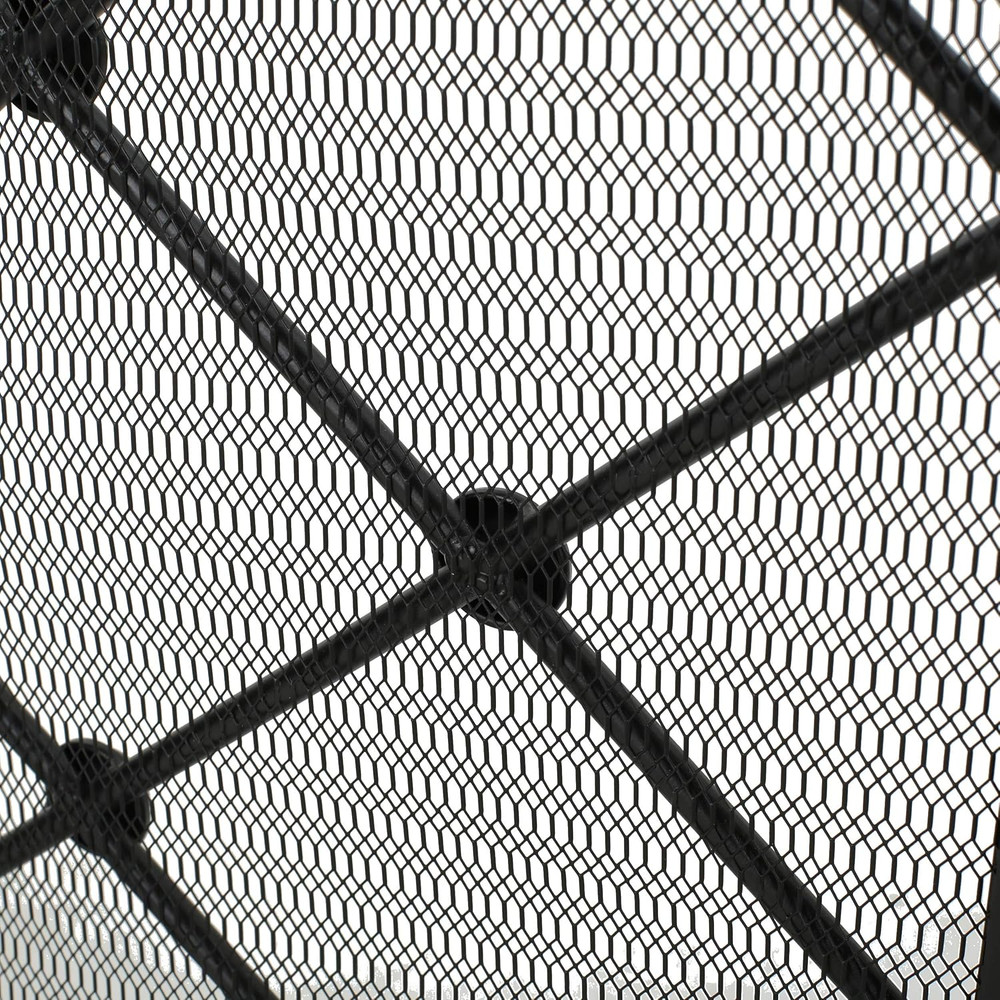 Chelsey 3 Panelled Iron Fireplace Screen, Black