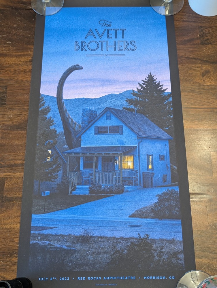 THE AVETT BROTHERS Concert  - July 8 2023 Red Rocks -  Poster