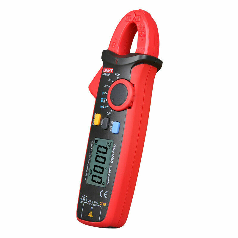 UNI-T UT210D Clamp Meter AC/DC Current Voltage Digital Multimeter Temp Tester ✦