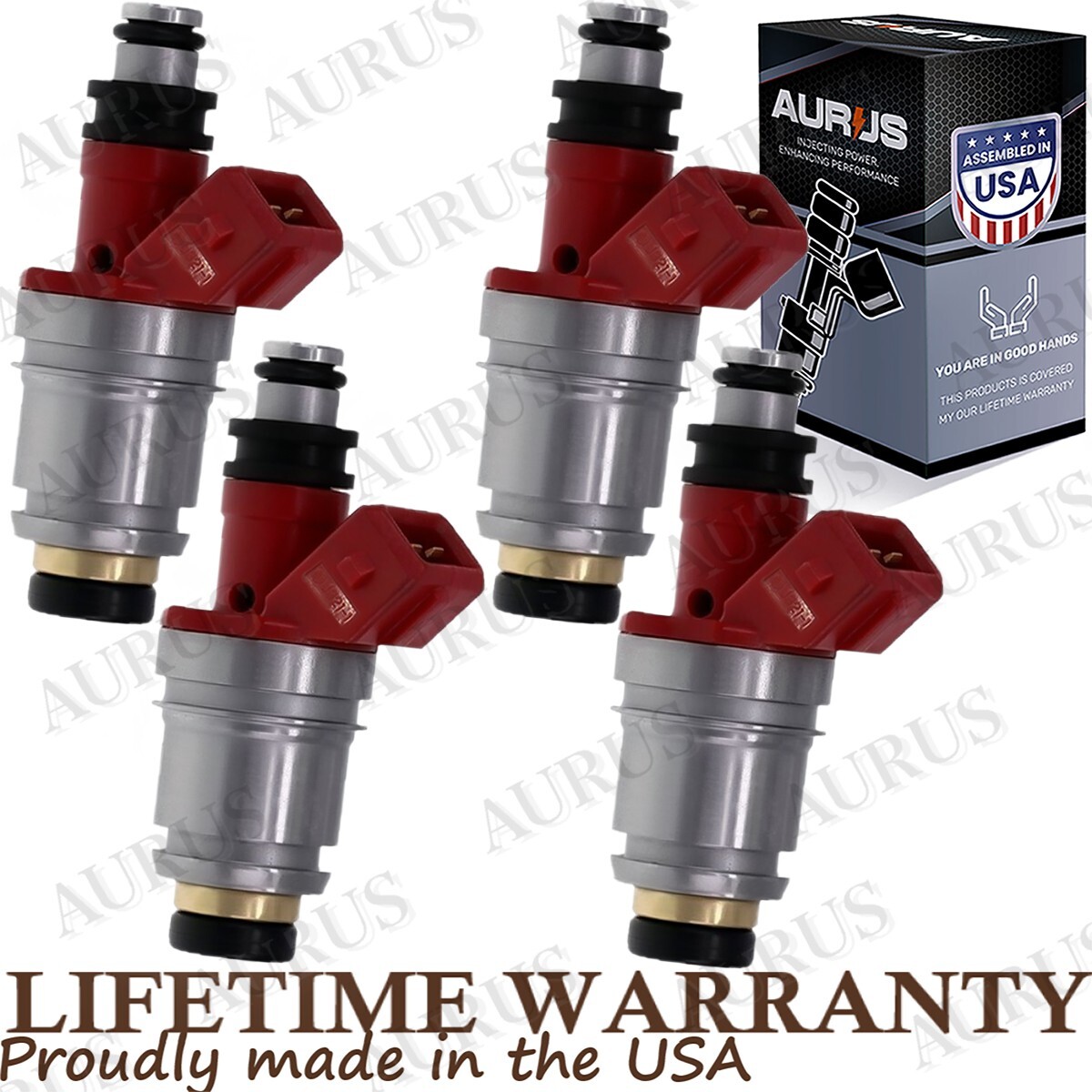 OEM AURUS NEW x4 Fuel Injectors for 1990-1995 Nissan D21 Pickup 2.4L I4 JS21-1