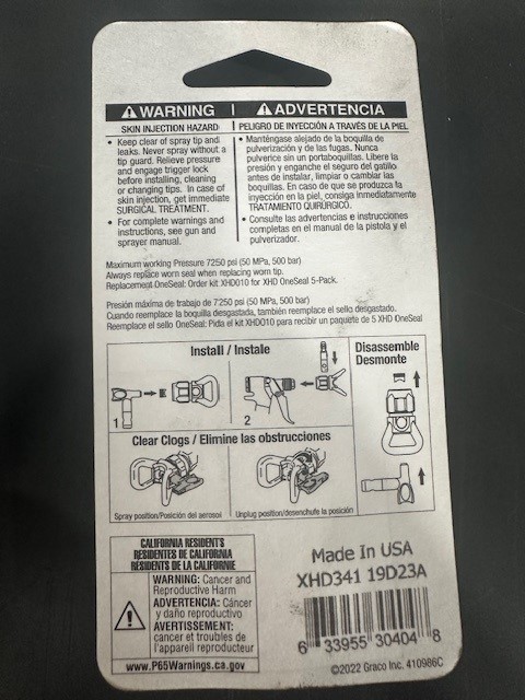 Graco XHD341 XHD RAC SwitchTip .341
