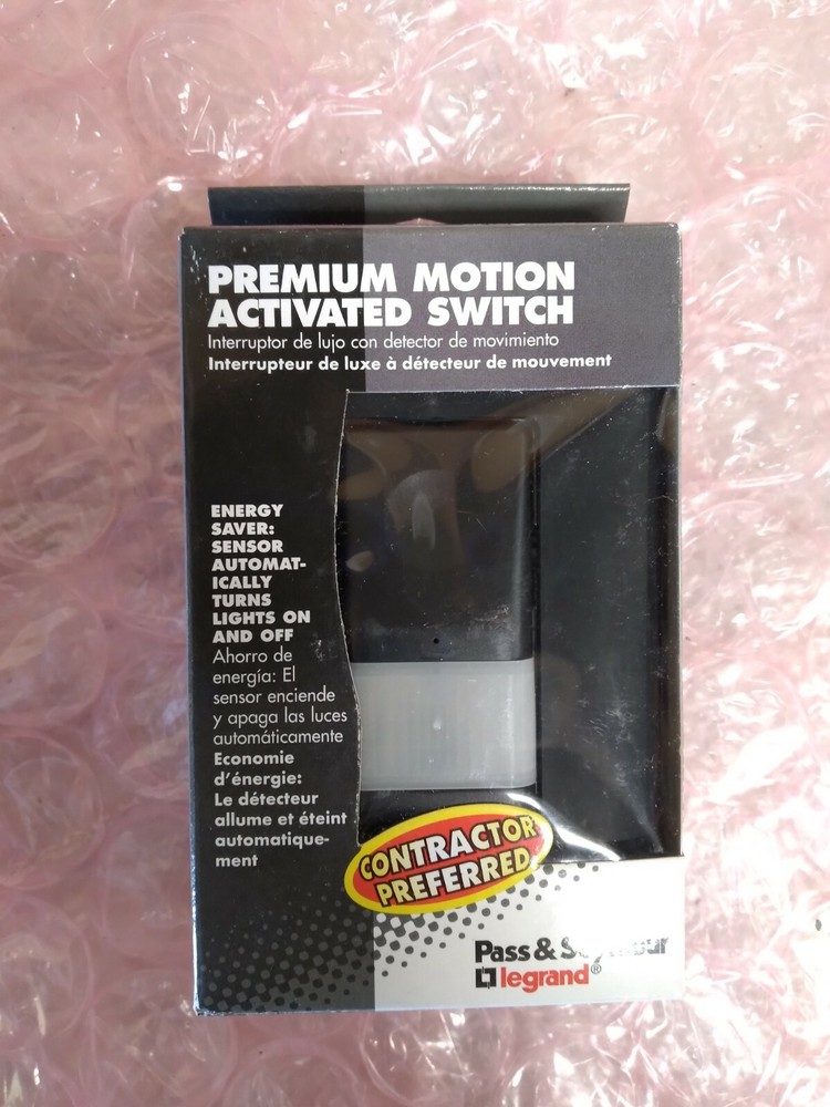PASS & SEYMOUR MCU-BKCC4 MOTION ACTIVATED SWITCH