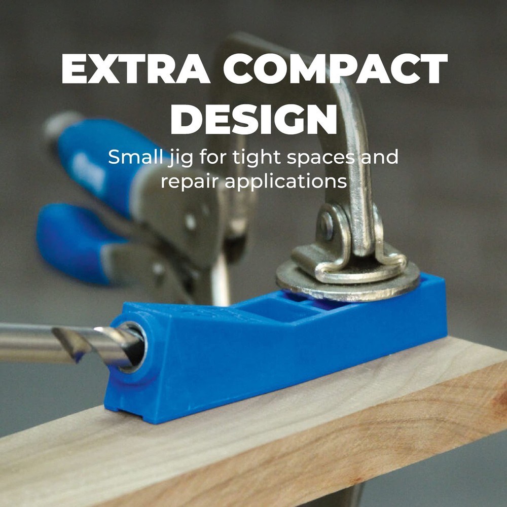 MKJKIT Mini Jig Kit Simple, Compact PocketHole Jig Create Strong Joints Wit...