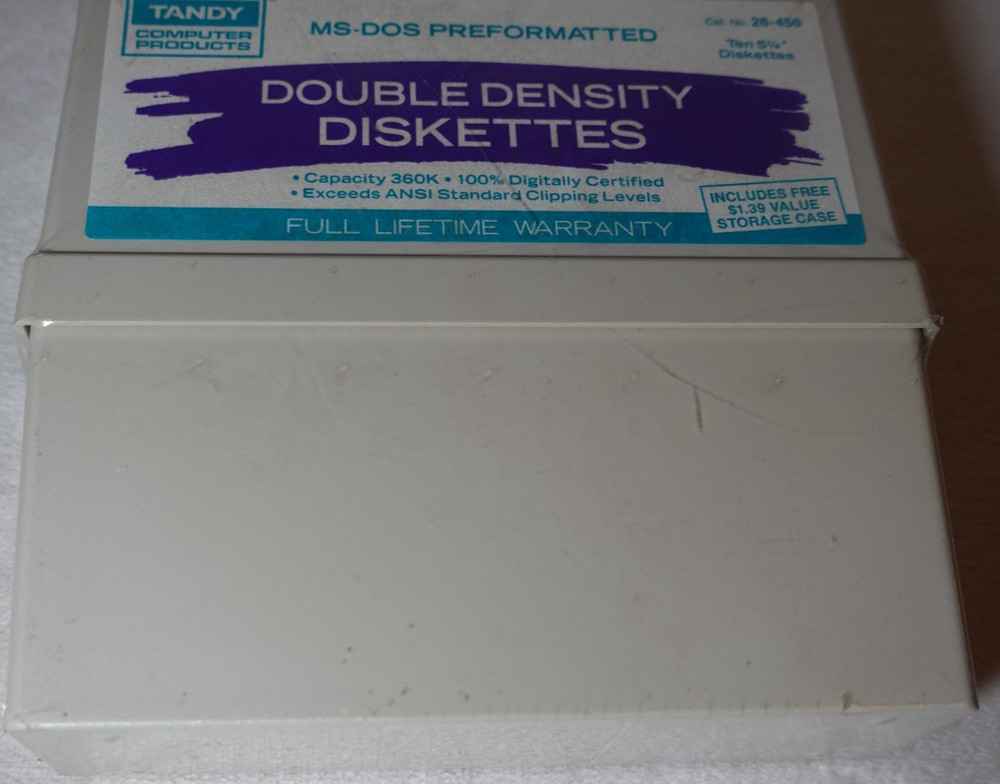 Tandy Computer Products Double Density Diskettes 26-450 (10) Sealed Unused