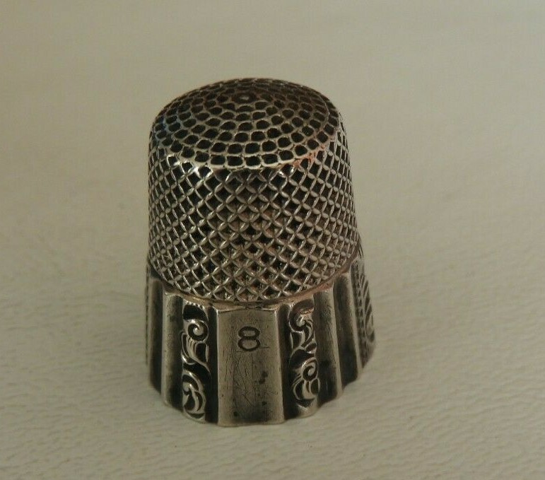 Antique Ketcham & McDougall MKD Sterling Silver Thimble #344