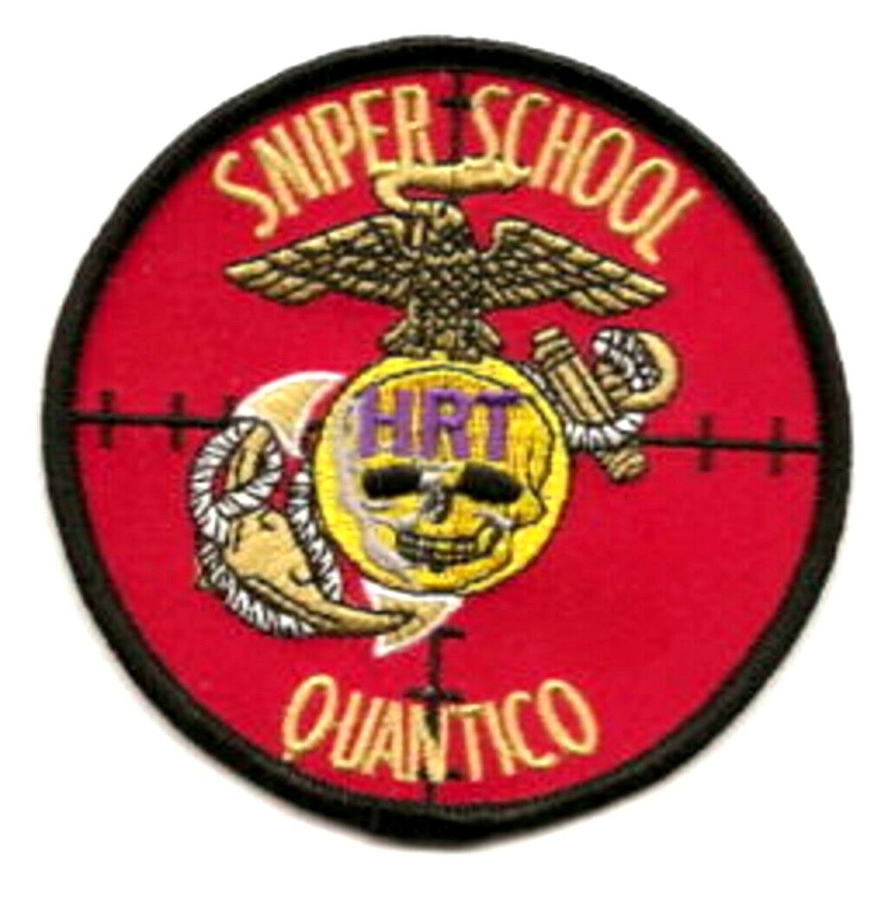 USMC MARINE CORPS BASE QUANTICO STATION HRT LONG RANGE DEATH SNIPER SCHOOL PATCH
