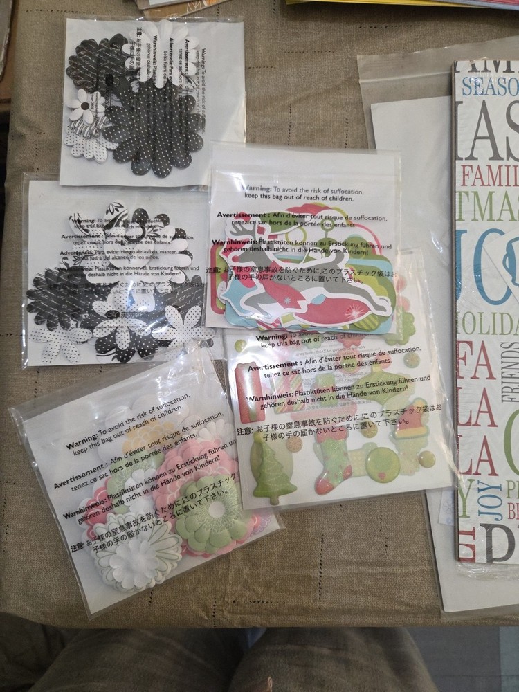 Creative Memories 200+ Pieces Papers/Borders/Stickers Ect. Case Included
