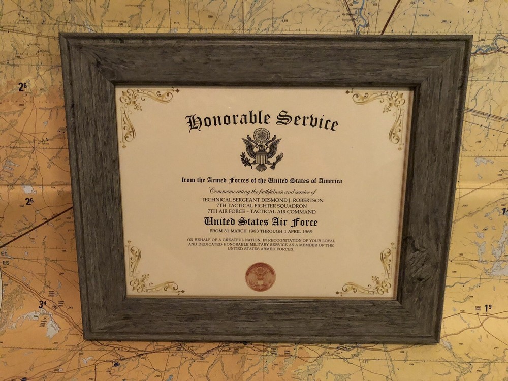 HONORABLE SERVICE-AIR FORCE Commemorative Certificate (Type 1) w/Custom Printing