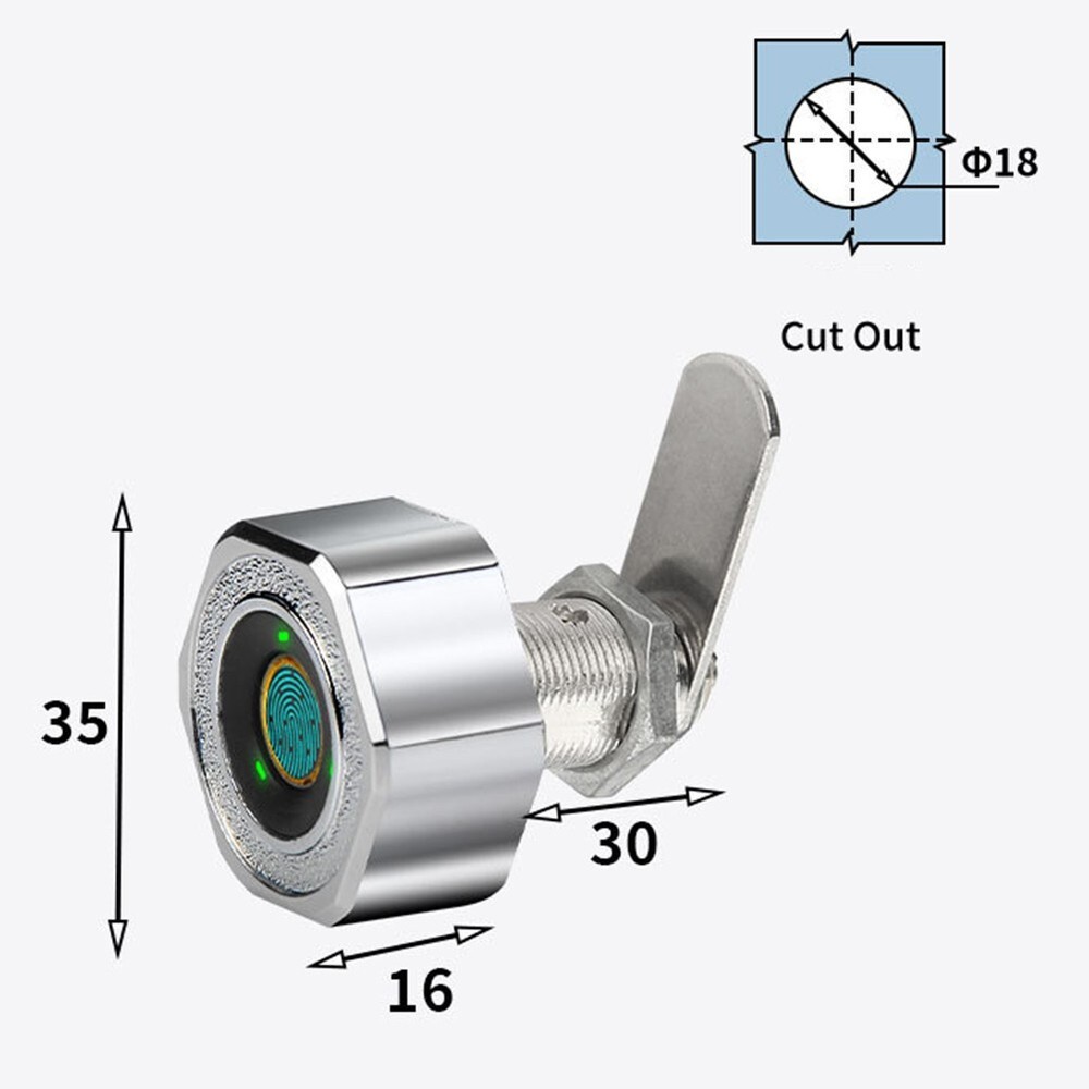 Fast Identification Drawer Lock With 30mm Biometric Fingerprint Sensor