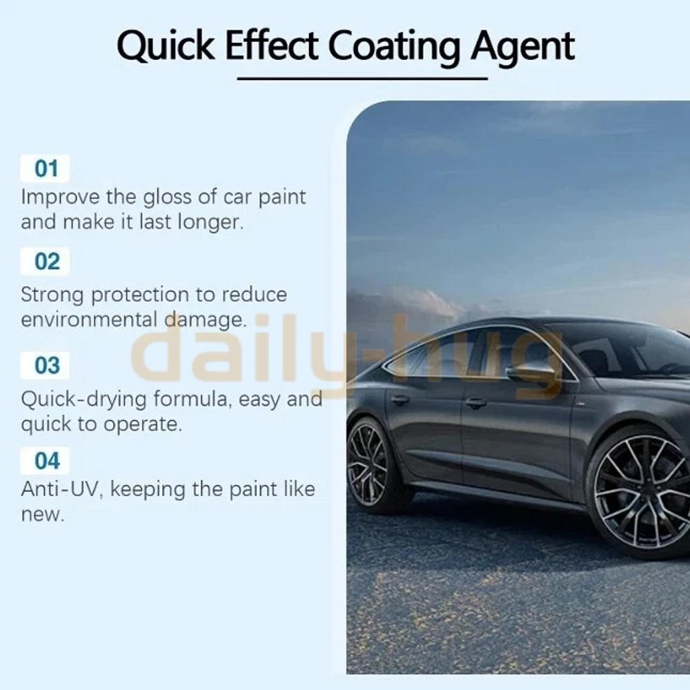 3PCS Car Coating Spray Set Quick Effect Coating Agent Quickly Coat Car Wax New
