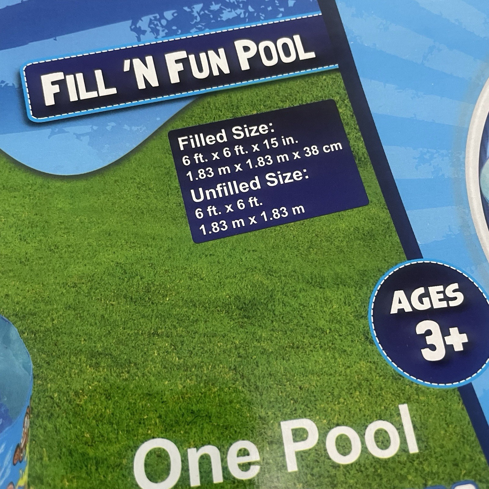 Bestway H2OGO! Kiddie Pool Fish Sea Life Fill 'N Fun 6’x6’x15” NEW