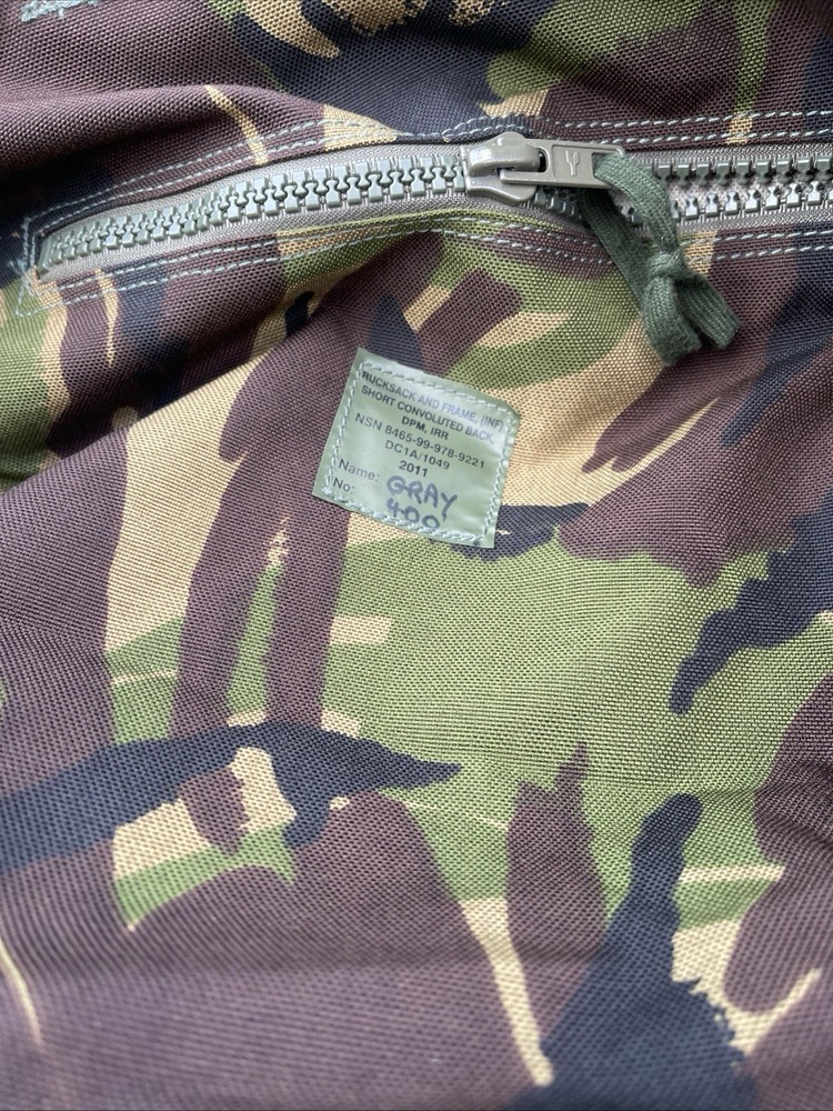 British Army Issue Rucksack + Frame Short Convoluted Back DPM + Side Pouches