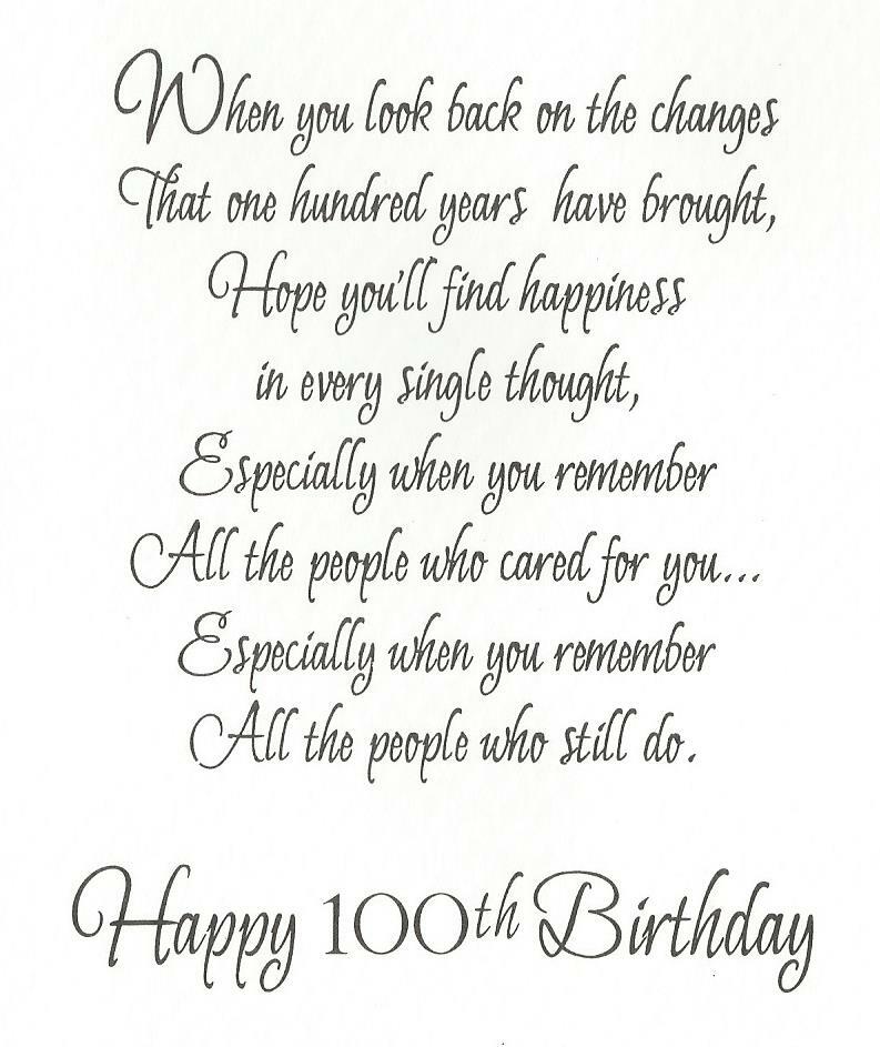 For Your 100th Birthday (B)