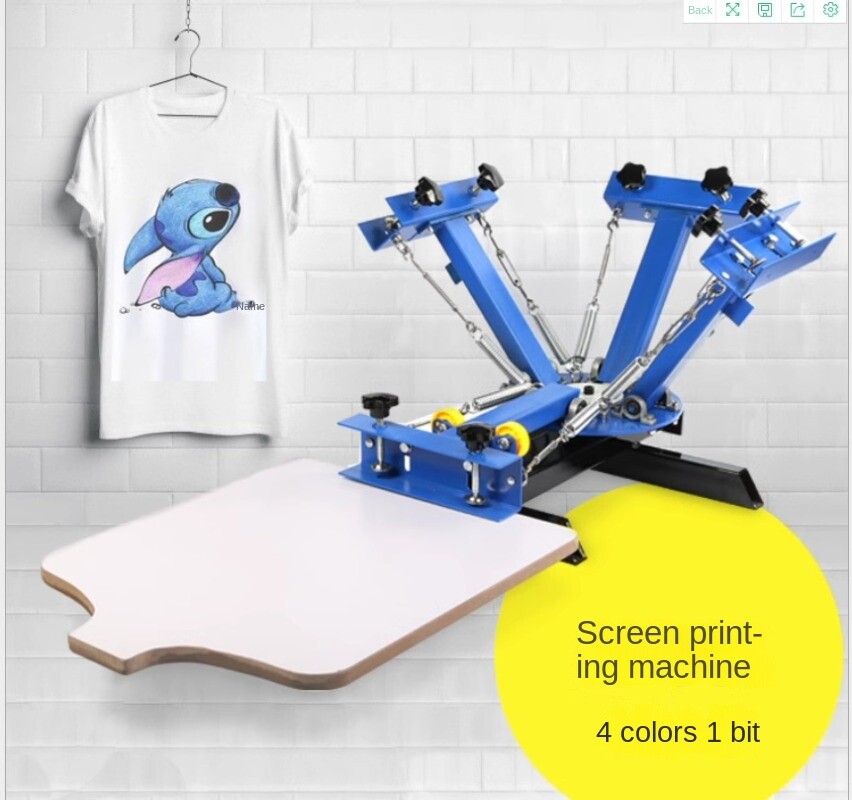 Screen Printing Machine Flatbed 4 Color 1 Position Screen Printing Machine-