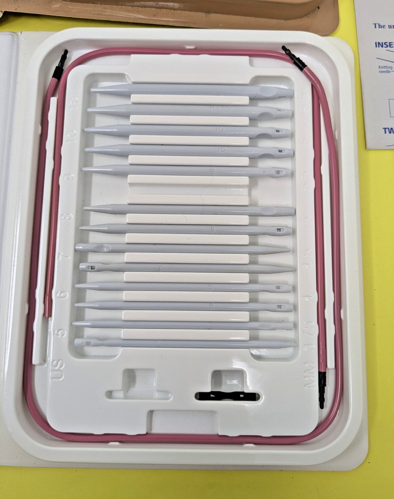 Denise interchangeable knitting needles 2 sets in case READ incomplete