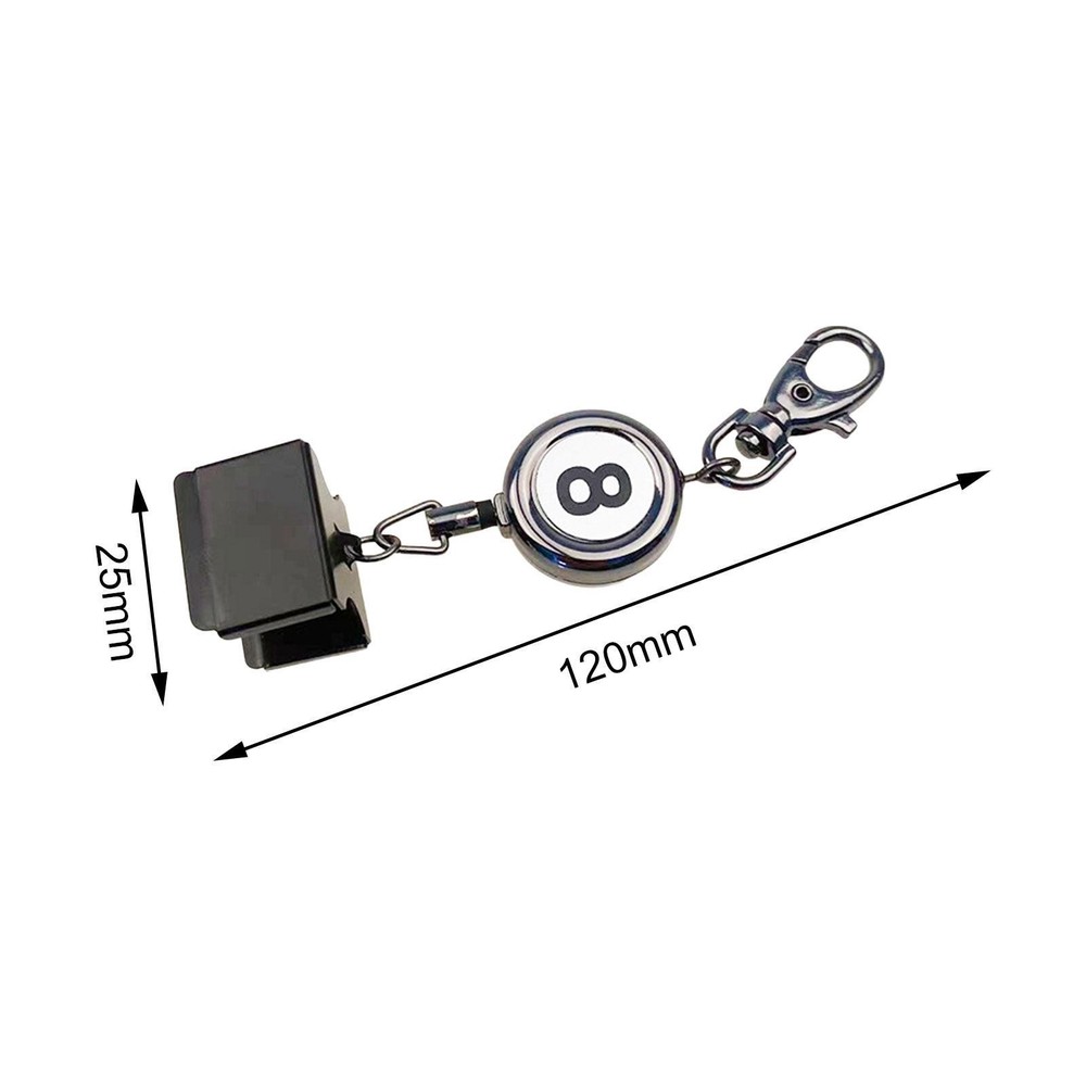Snooker Pool Chalk Holder Retractable Keyring Storage Box Practical Tool Pocket