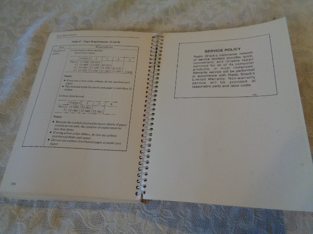 Tandy DOT Matrix Printer DMP 2120 Operation Manual - Catalog No. 26-2811