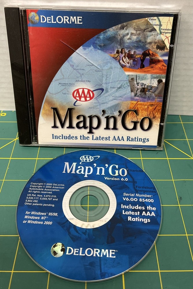 DeLORME Map’n’Go Version 6.0 For Windows 95/98 Genuine!