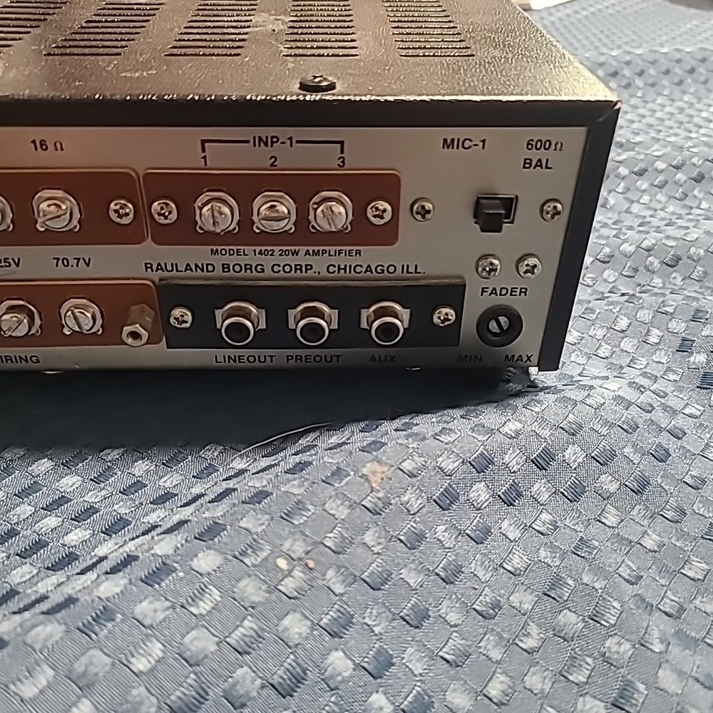 Rauland 1402 Mic Mixer/Amplifier Power's On But Untested.