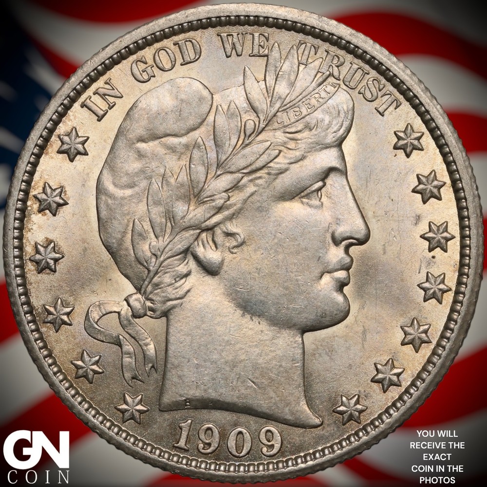 1909 P Barber Half Dollar B3359