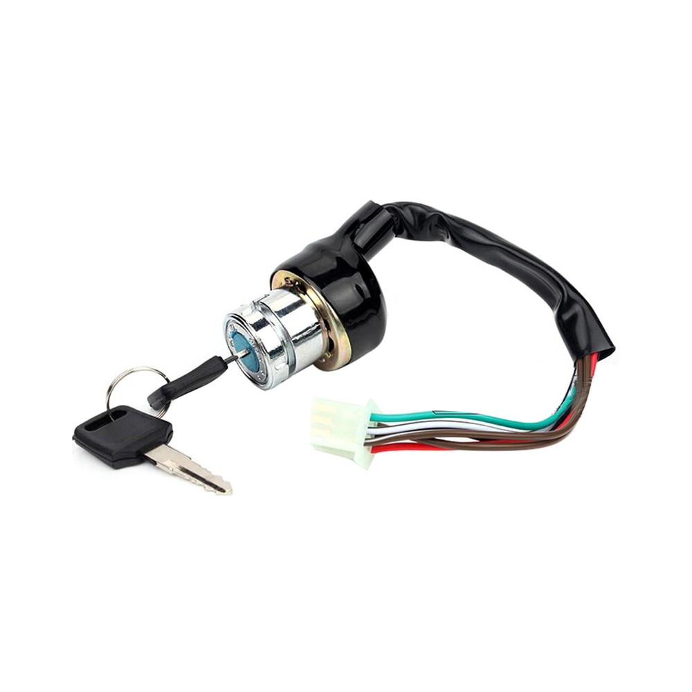 Universal Motorcycle 6 Wire Ignition Starter Off/On/On Switch Lock With Key E