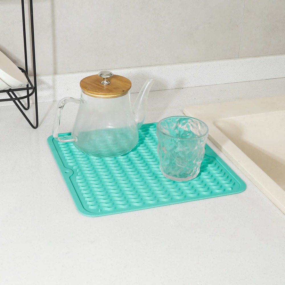 Silicone Dish Drying Mat for Multiple Usage,Easy clean,Eco-friendly,Heat-resi...