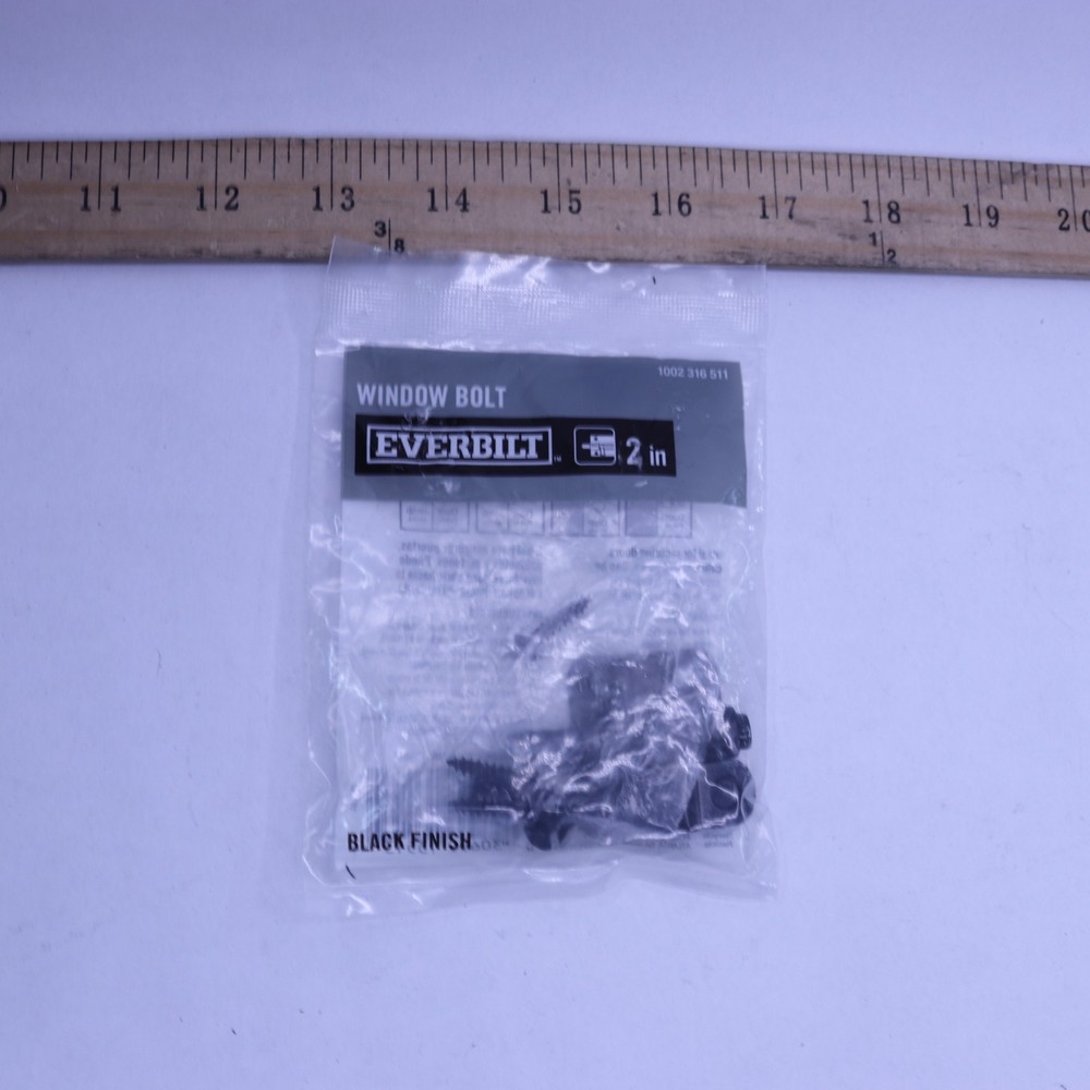 Everbilt 2 in. Black Window Bolt