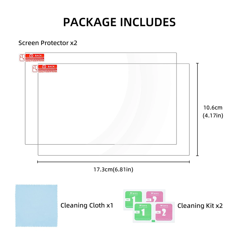 2 Pieces Tempered Glass Screen Protector with Package for Steam Deck
