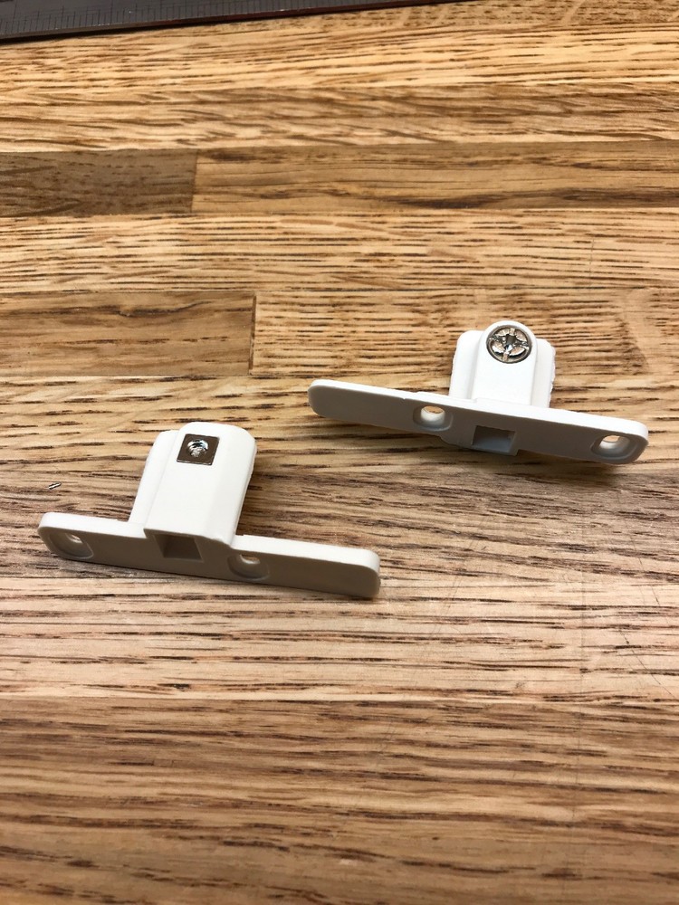 (1) Pair Indaux SUPRA 54 (IVORY) Drawer Front Fixing Brackets