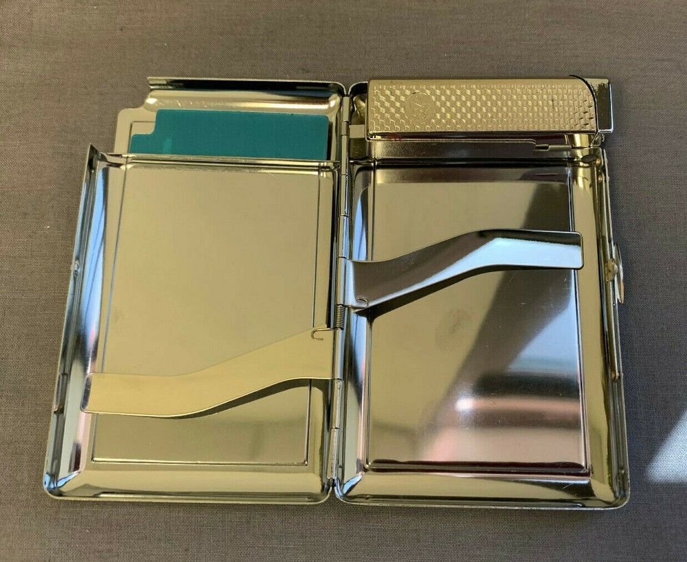Wave Art Cigarette Case with lighter ID Holder Wallet