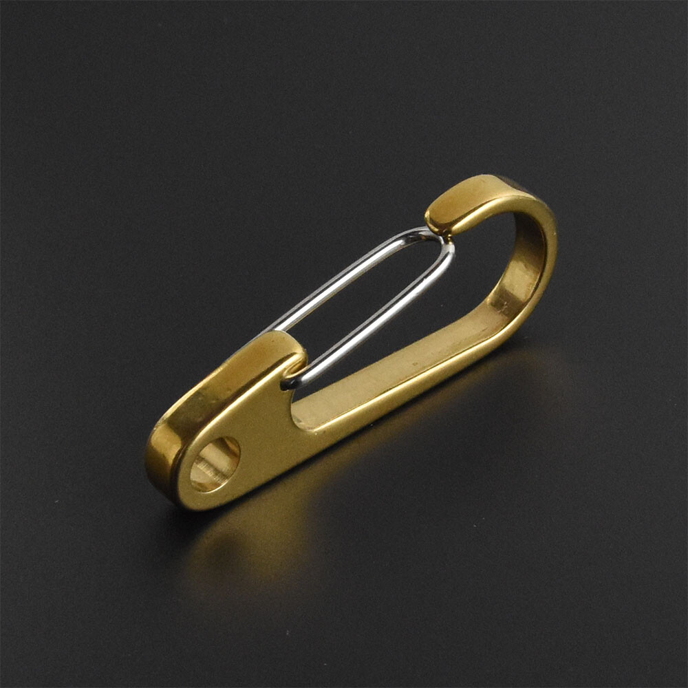 50mm Solid Brass Clasp Spring Snap Carabiner Hook Clip
