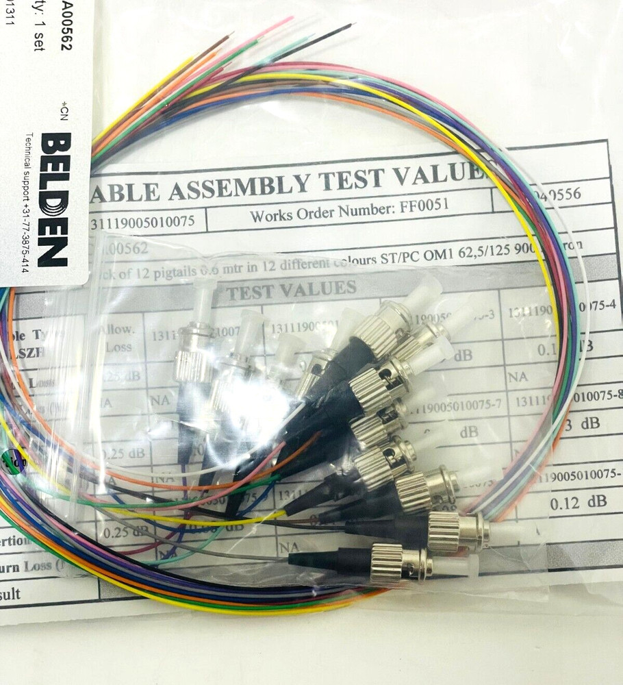 BELDEN CA00562 Cable Assembly Test Values ( Lot Of 3 Pcs)